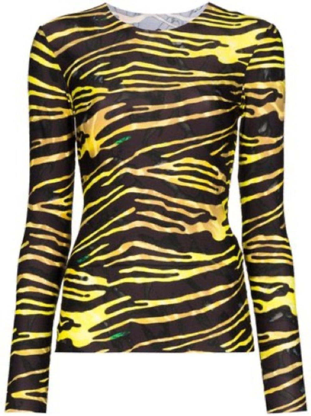 Marine Serre White Line Printed Long Sleeve Top NWT Size L